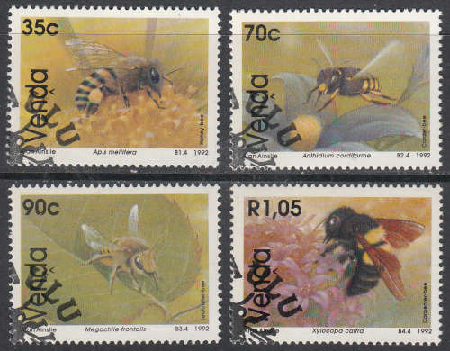 VENDA: SACC 238-241: 21.5.1992 : BEES SET OF 4.  USED(CTO).