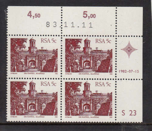RSA: 4TH DEFIN (BUILDINGS): 5 CENTS CYL S23 DATED 11.11.1983.  U/MINT(**)