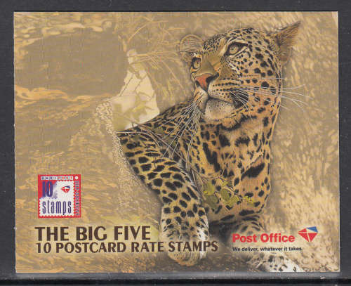 RSA: SACC 1828: 17.8.2007: BIG 5 NEW DESIGN BOOKLET. AIRMAIL POSTCARD RATE