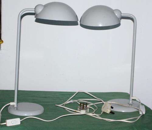Pair of Grey Desk Lamps
