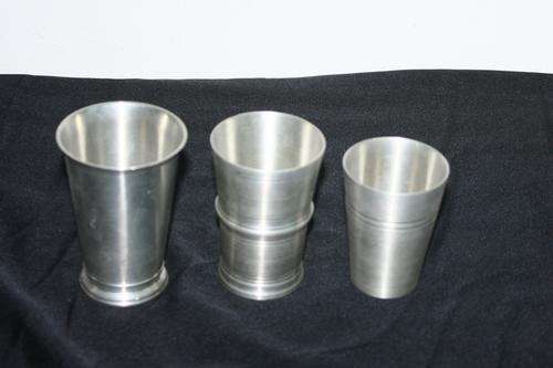 3 Silver Plated Tot Measures