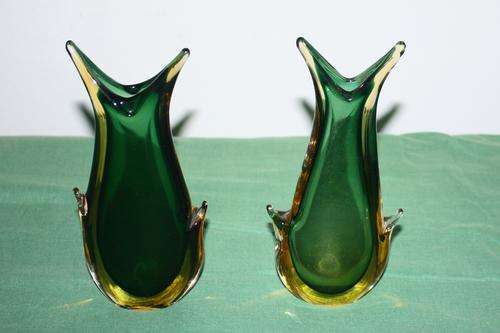 Pair of 1950's Murano Vases