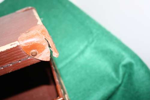 2 Small Brown School Suitcases