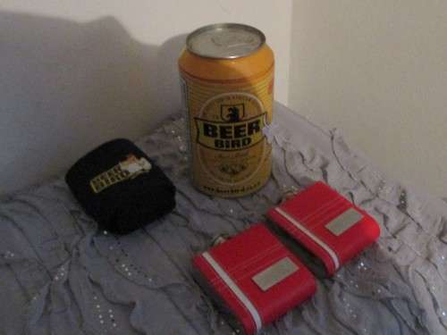 Johnny Walker Hips Flasks and Tin