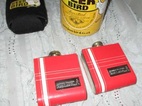 Johnny Walker Hips Flasks and Tin