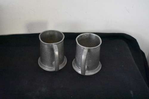 2 Pewter Beer Mugs