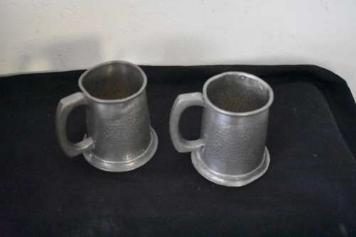 2 Pewter Beer Mugs