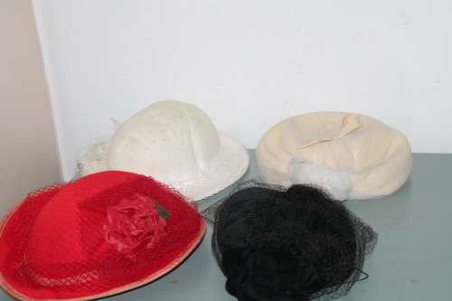 4 Vinatge Hats