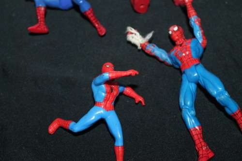 Spiderman x 4 Action Figures