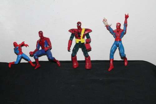 Spiderman x 4 Action Figures