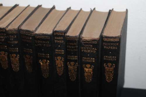 Set of 13 Leather Bound Charles Dickens