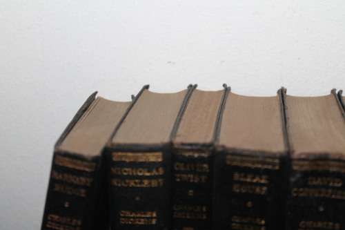 Set of 13 Leather Bound Charles Dickens