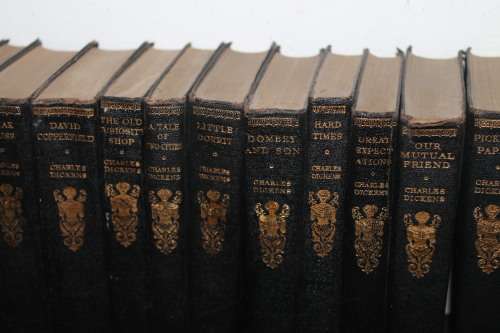 Set of 13 Leather Bound Charles Dickens