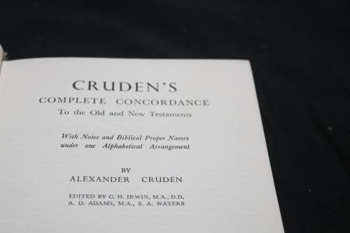 Cruden`s Complete Concordance to the old and new testament