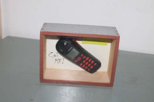 Boxed Cell Phone Display