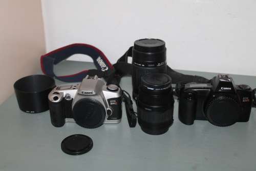 2 Rebel film Camera`s with lenses