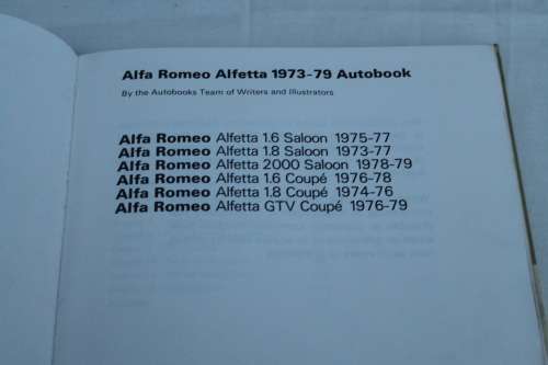 Alfa Romeo Alfetta Owners Workshop Manual
