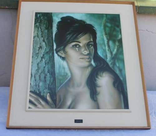 J H Lynch Print Tina Portrait Vintage Mid Century Art