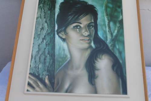 J H Lynch Print Tina Portrait Vintage Mid Century Art