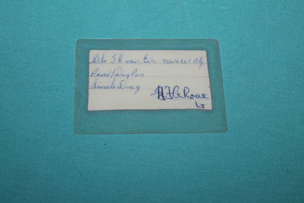 SADF Passbook, Bible, sewing kit, bank book, SADF Driver`s License and kits Receipts.