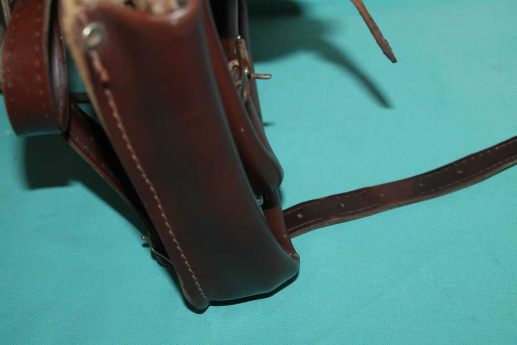 vintage leather school satchel