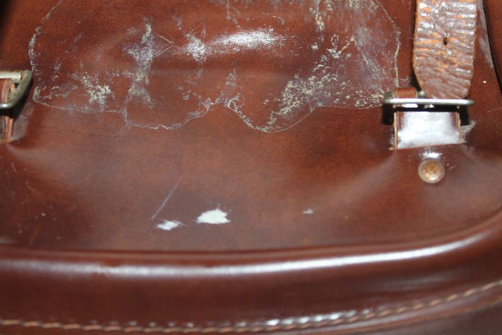 vintage leather school satchel