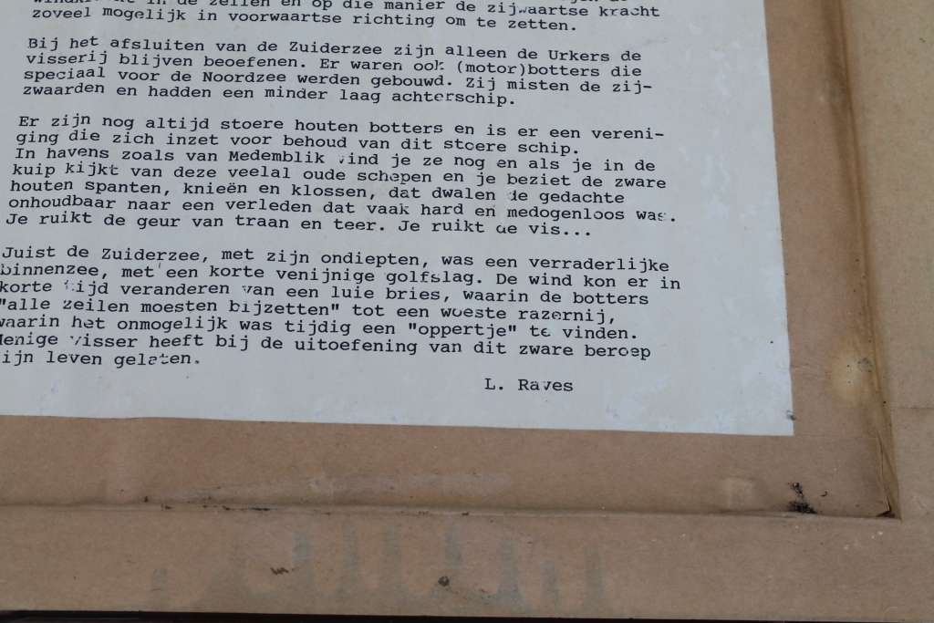 Framed Oil of a boat