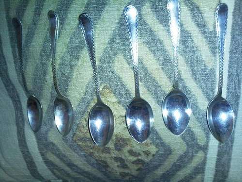 6 Hallmarked Teaspoons