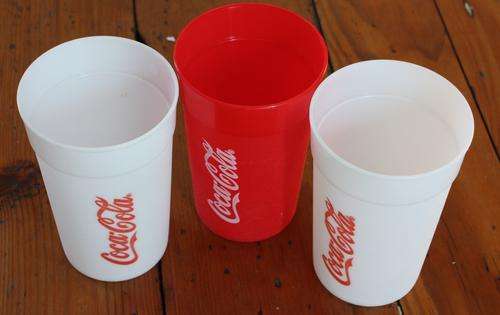 3 Coke Cola Cups