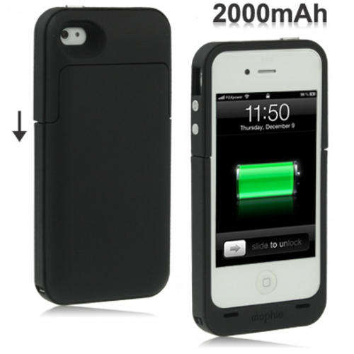 2000mAh Mophie Juice Pack Rechargeable External Battery Backup Power Case for iPhone 4/4S
