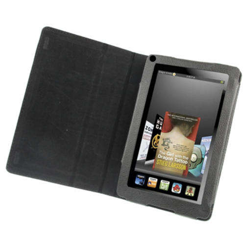 7 inch Book Style Leather Case with Holder for Amazon Kindle Fire (Black)