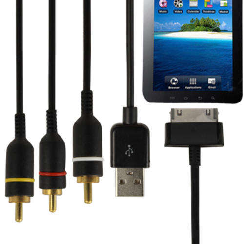 AV Cable + USB Charger Cable for Samsung Galaxy Tab 7 / P1000 / P1010, Length: 1.5m