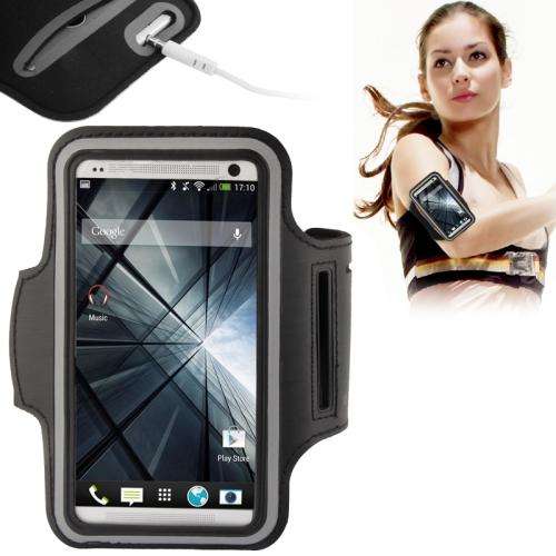 Sport Armband with Earphone Hole & Key Pocket for Samsung Galaxy S5 / G900 / HTC One / M7 (Black)
