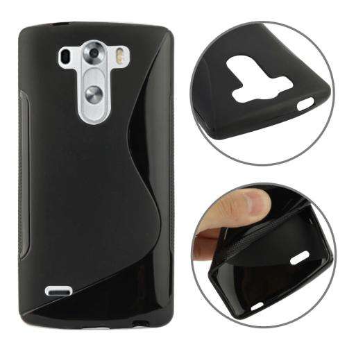 S Line Anti-skid Frosted TPU Case for LG G3 mini (Black)