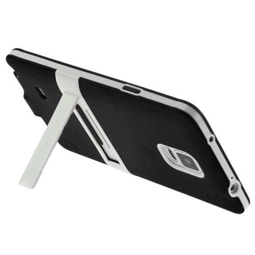 Plastic+TPU Case with Holder for Samsung Galaxy Note 4(Black)