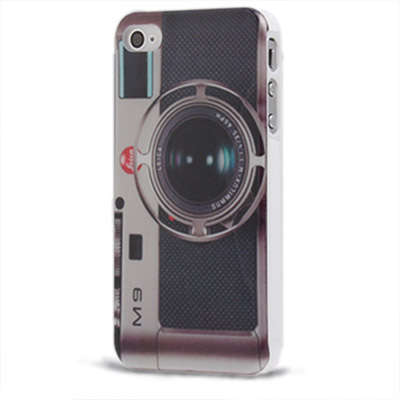 Camera Pattern Plastic Case for iPhone 4 & 4S
