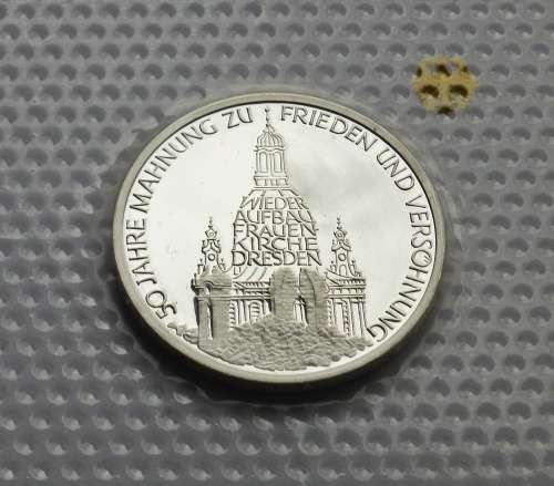 GERMANY >> 10 DM PROOF COIN 1995 <> (SILVER ) <> "Dresden's Frauenkirche "