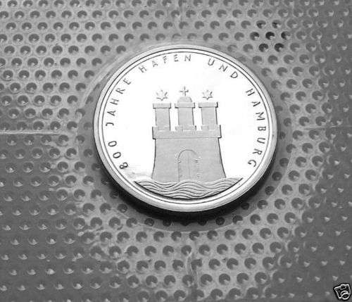 GERMANY >> 10 DM PROOF COIN 1989 (SILVER ) 800 J. Hafen und Stadt Hamburg" ,,