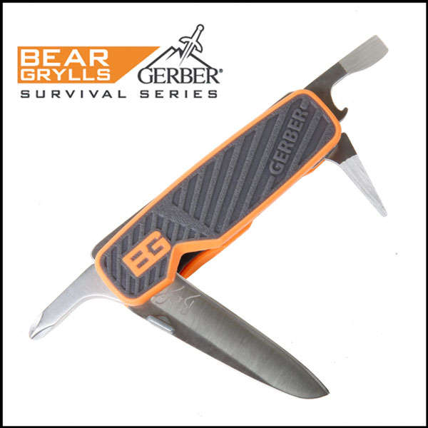 BEAR GRYLLS GERBER SURVIVAL SERIES 5 in 1 POCKET TOOL KNIFE