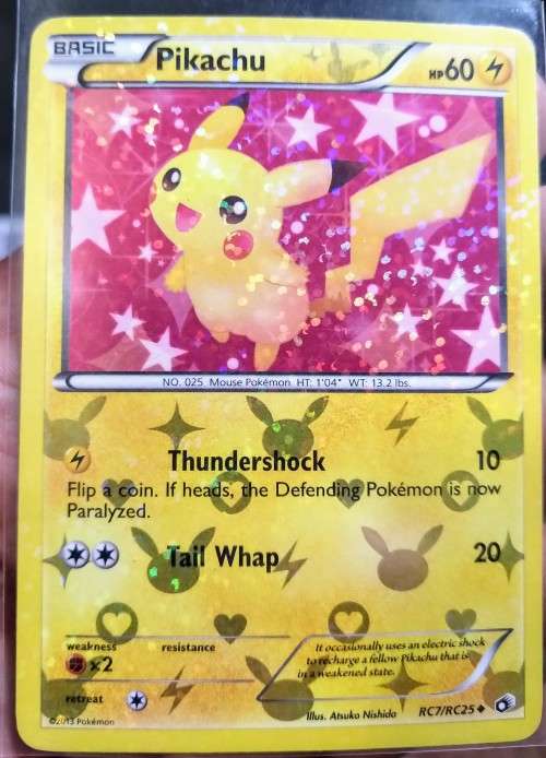 Pokemon  - Pikachu - RC7RC25 - Uncommon reverse holo and confetti foil