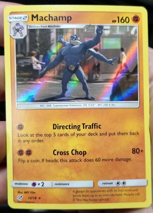 Pokemon Trading Cards - Machamp - 13/18 - Holo Rare - Detective Pikachu Singles