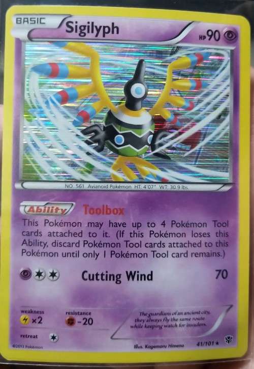 POKEMON CARDS - Sigilyph - 41/101 - Holo Rare - Black and White 10- Plasma Blast