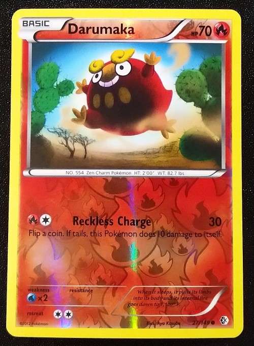 POKEMON CARDS - Darumaka - 27/149 - Reverse Holo Black and White 7: Boundaries Crossed