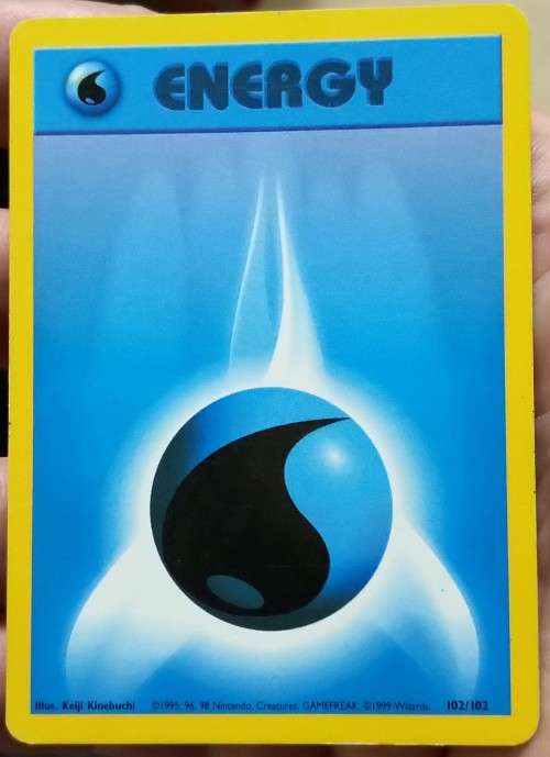 POKEMON CARDS - Water Energy - 102/102 - Original 1999 Base Set Unlimited Singles NM/LP