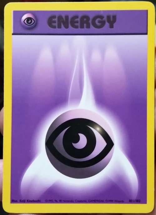 POKEMON CARDS - Psychic Energy - 101/102 - Original 1999 Base Set Unlimited Singles NM/LP