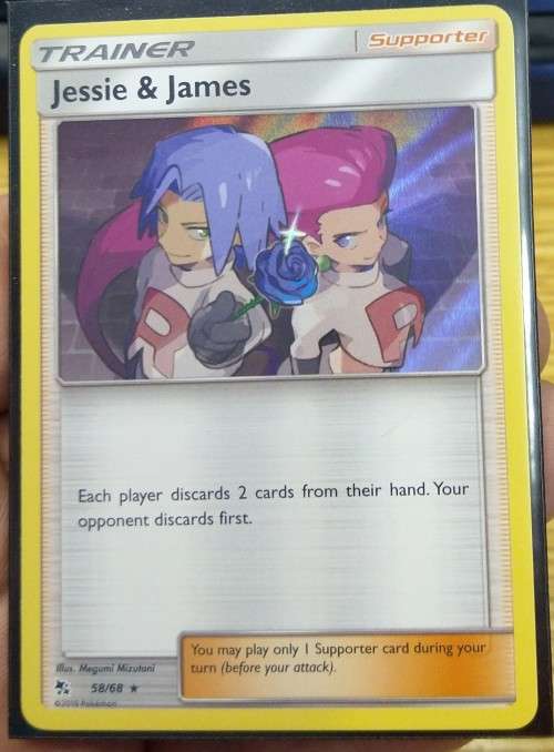 POKEMON CARDS - Jessie and James - 58/68 - Holo Rare Sun and Moon: Hidden Fates Singles