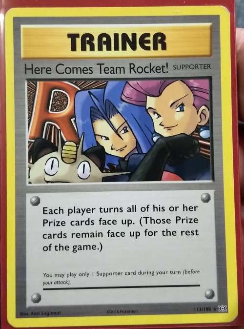 POKEMON CARDS - Here Comes Team Rocket! - 113/108 - Secret Rare XY: Evolutions Singles*