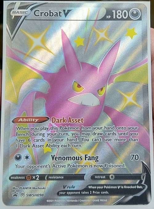 POKEMON CARDS - Crobat V - SWSH098 - Shiny Promo Pokemon Sword and Shield Promos