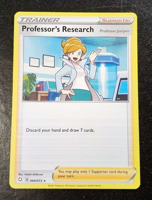 POKEMON CARDS - Professor`s Research - 60/72 - Rare Shining Fates Singles