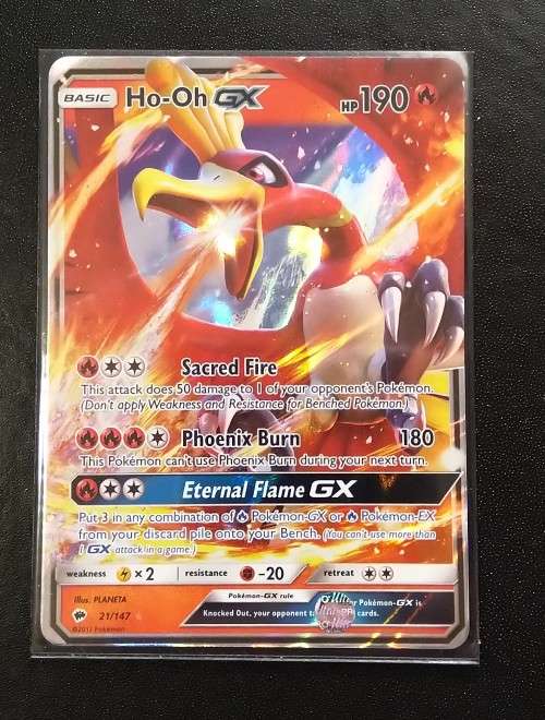 POKEMON CARDS - Ho-Oh GX - 21/147 - Ultra Rare Sun and Moon: Burning Shadows Singles